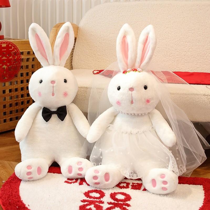 Rabbit Wedding Couple Plush Toy Stuffed Animal Doll Home Decoration Gift Kids