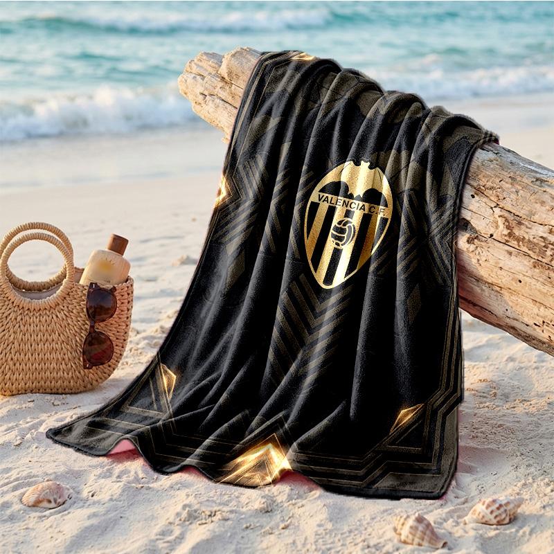 Valencia FC Print Microfiber Beach Towel Quick Dry Absorbent Large Towel For Beach Swimming Travel