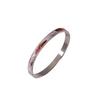 18K Electroplated Women's Retro Enamel Drip Oil Titanium Steel Bracelet, 6mm
