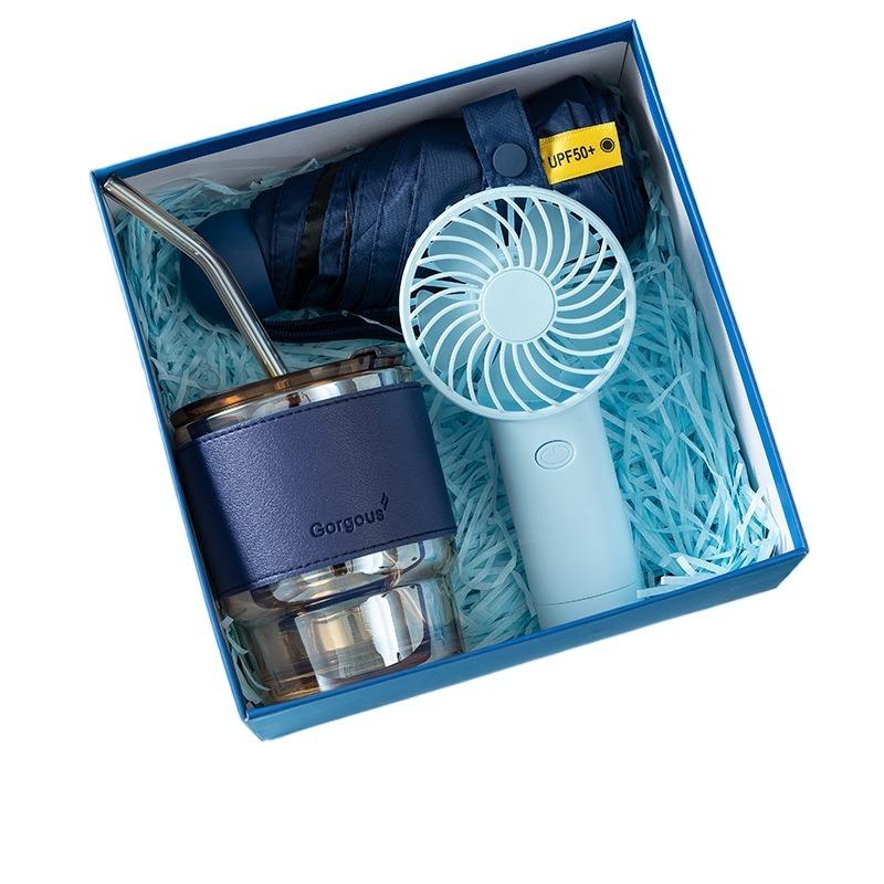 Fan Towel Soap Candle Vacuum Flask Ceramic Bottle Gifts Set Corporate Business Wedding Gifts for Education & Insurance