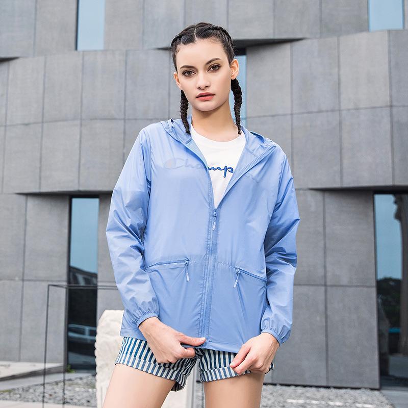 

С капюшоном солнцезащитная одежда для женщин и мужчин Тонкая дышащая наружная защита от ультрафиолета солнцезащитная одежда для женщин Ветровки для кожи XXXL синий