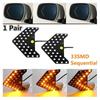 Universal 2 Super Yellow 33-SMD Sequential LED Arrows for Car Side Mirror Turn S