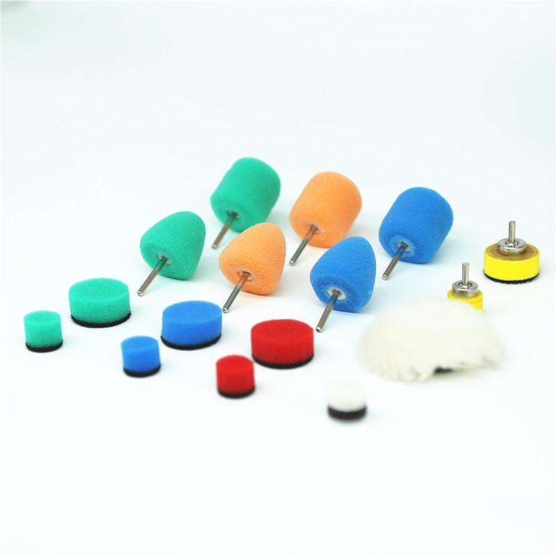 

16-Piece Polishing Sponge & Wool Pad Set, 0.5-1 Inch Disc for Electronic Component Finishing