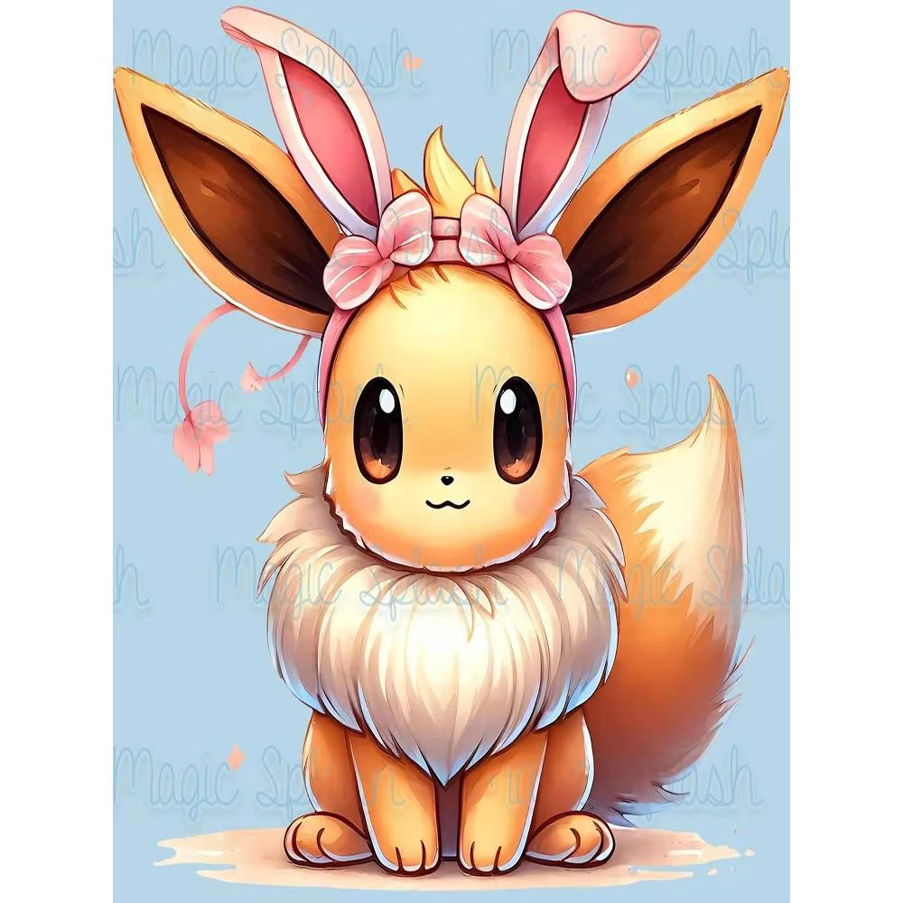 Rabbit Ear Eevee Frozen Anna Elsa Diamond Painting New Full Diamond Cute Girly Style Handmade DIY Diamond Embroidery Material Pack