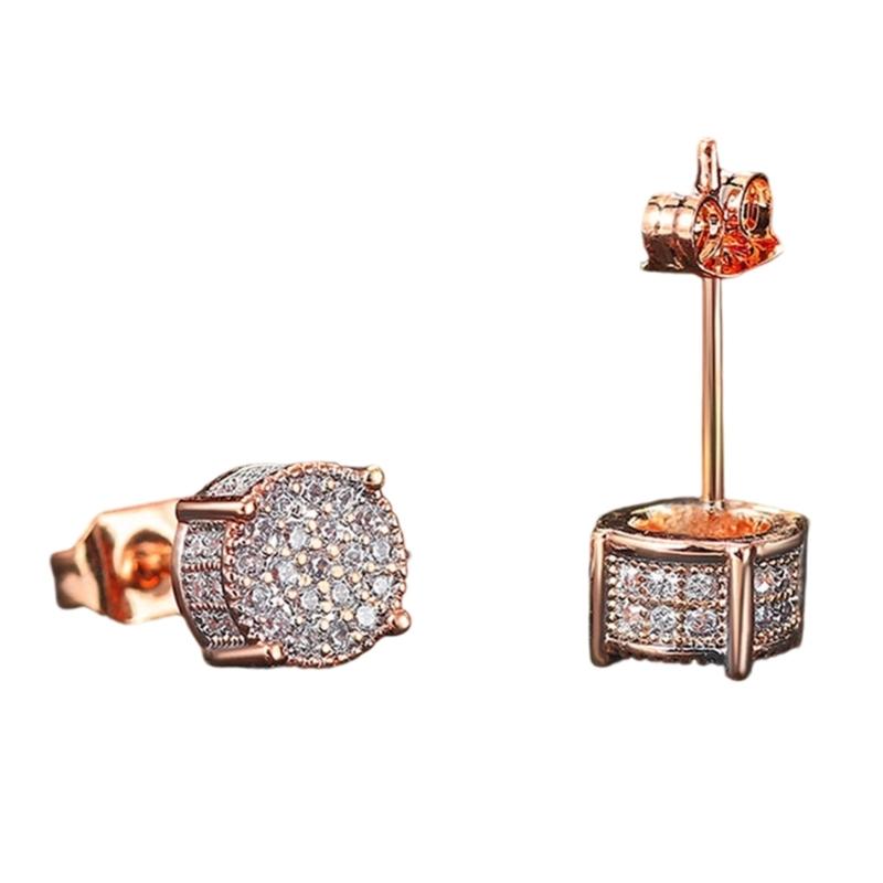 Блестящие Серьги-Гвоздики Круглой Формы Модные Серьги-Шпильки Серьги-Гвоздики Заявление Креативные Серьги-Украшения для Женщины Мужчины