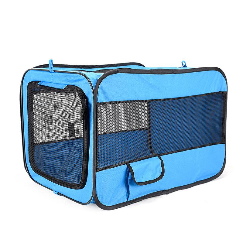 Pet Car Cage Portable Foldable Dog Tent Outdoor Multi-functional Pet Dog Bed Dog Accessories Dogs Backpack (Blue,S) синий