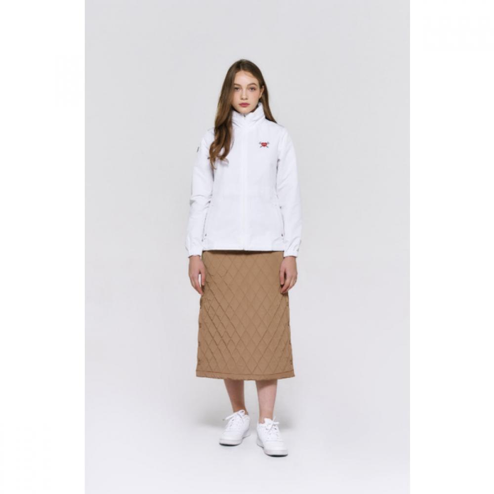 Goxo Quilted Skirt Brown Heart Attack S(25-27)