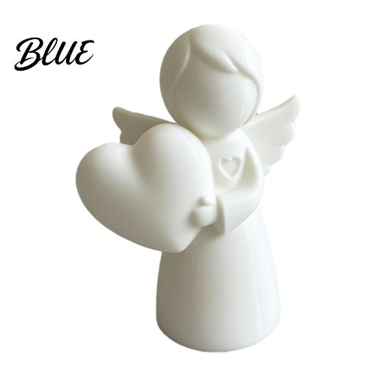 Small Angel Sculpture Mini Love Heart Figurine 3D Printed White Statue Modern Statue Decoration for Mother's Day Valentine's Christmas Gift