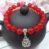 Red Agate Crystal Beaded Bracelet for Women - Handcrafted Couple Jewelry