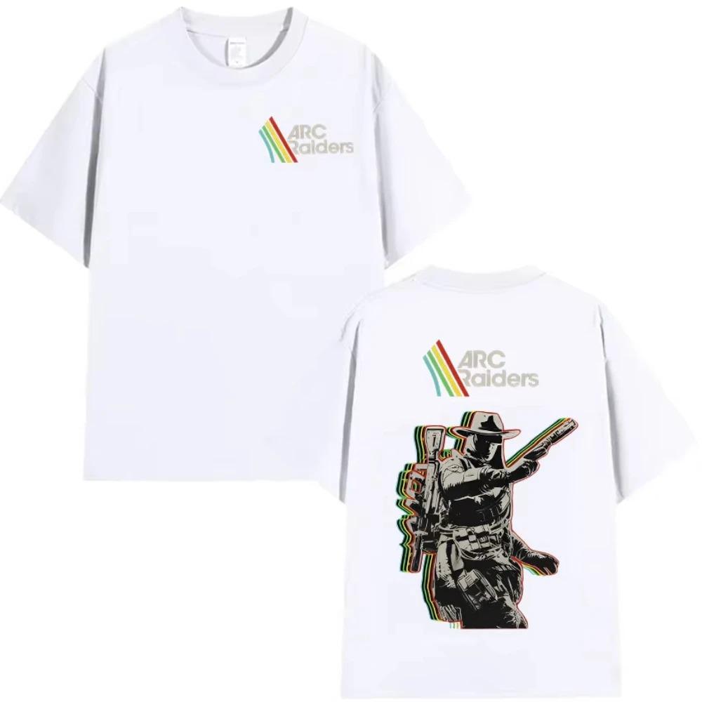 2026 Game Arc Raiders Maglietta Grafica Vintage da Uomo Abbigliamento Cosplay T-shirt a Maniche Corte T-shirt di Cotone Oversize Gotica Streetwear