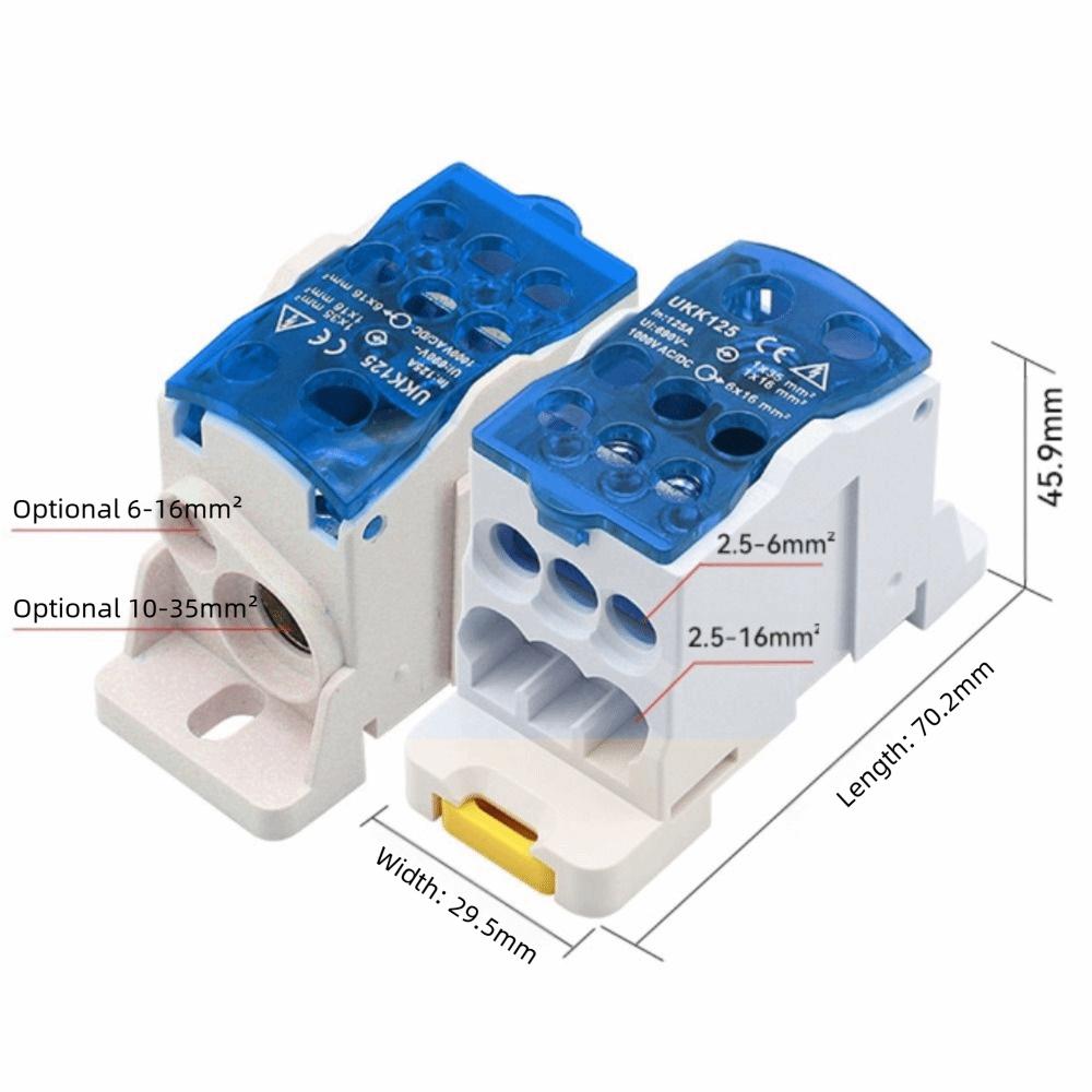 Brass Conductor Terminal Block Distribution Box Blue Junction Box  Power Distribution Cabinets