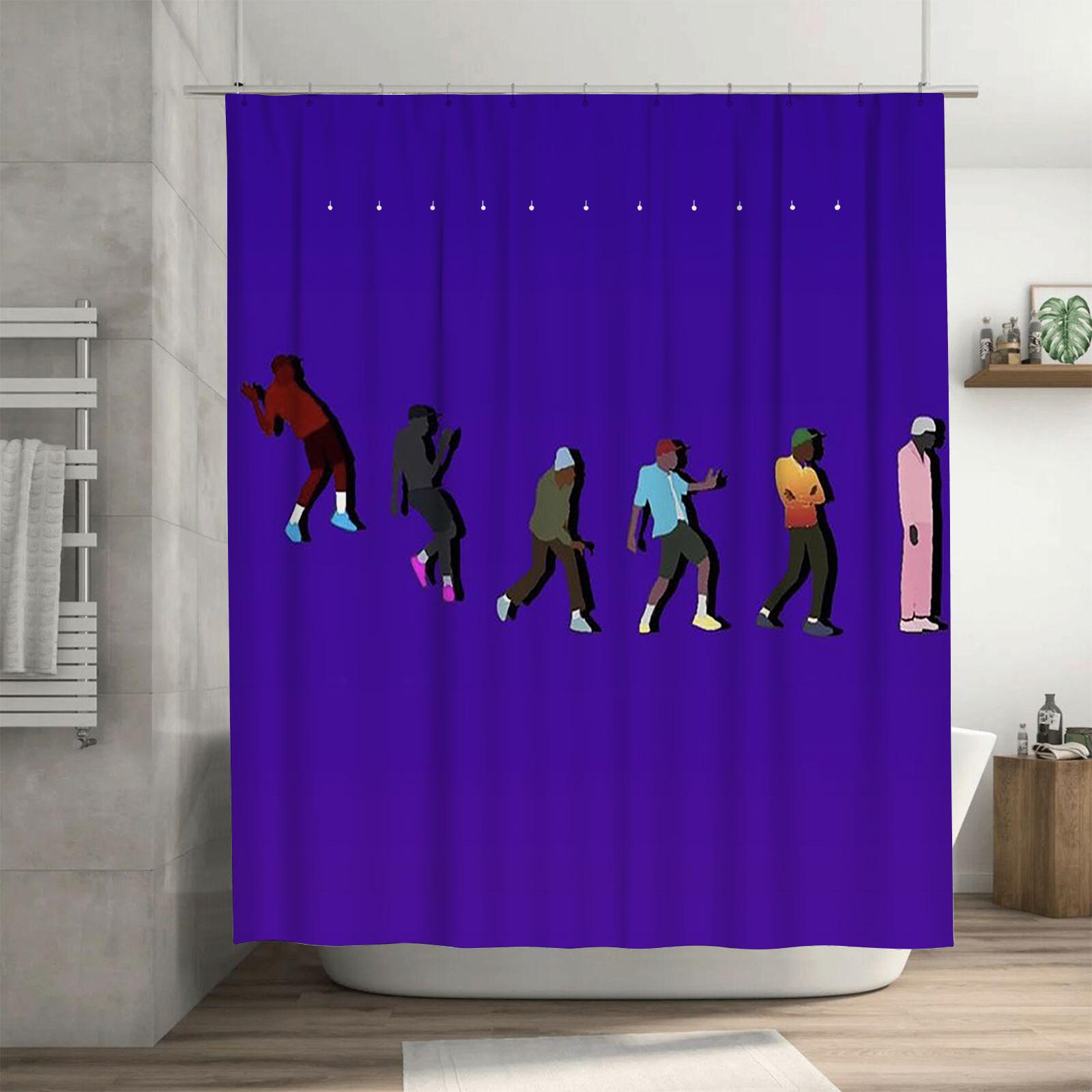 Красочные Танцоры Водонепроницаемая Шторка для Душа Термостойкая Машинная Стирка Непрозрачная 180x180см 90X180cm(35x70in)