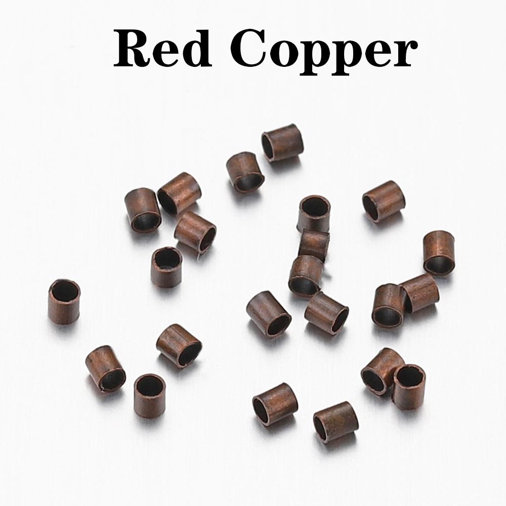 

500pcs 1.5 2.0 2.5mm Tube Crimp End Beads Stopper Gold Copper Spacer Beads for Jewelry Making Findings DIY Supplies Necklace 1.5mm