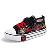 Boys Korean Breathable Cartoon Velcro Canvas Shoes Autumn Non Slip Soft Sole Casual Sneakers
