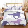 Galloping Horse Duvet Cover Set Western Cowboy Farm Animal Bedding SetBamboo Mountain Ink Painting Firforest Folk Style Bed Set