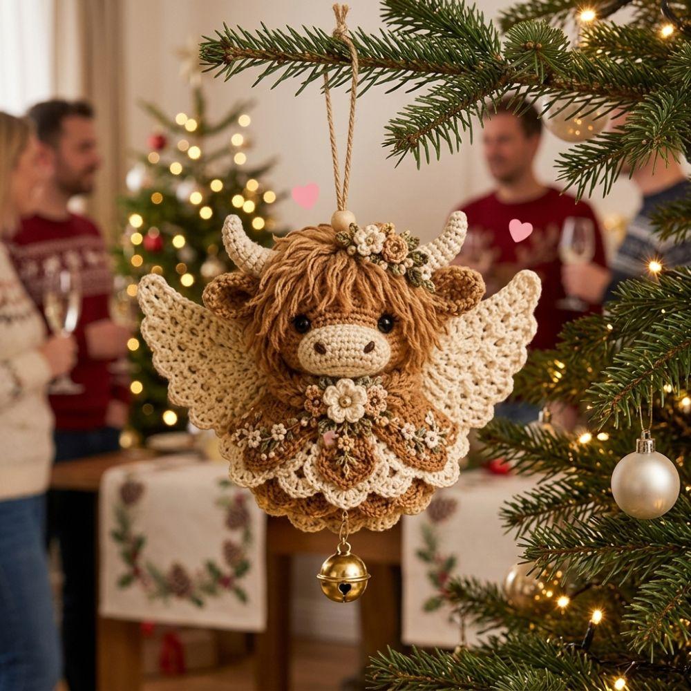 Hand-Knit Animal Crochet Ornament DIY Kit Wing Animal Yarn Pendant Kit Window Display