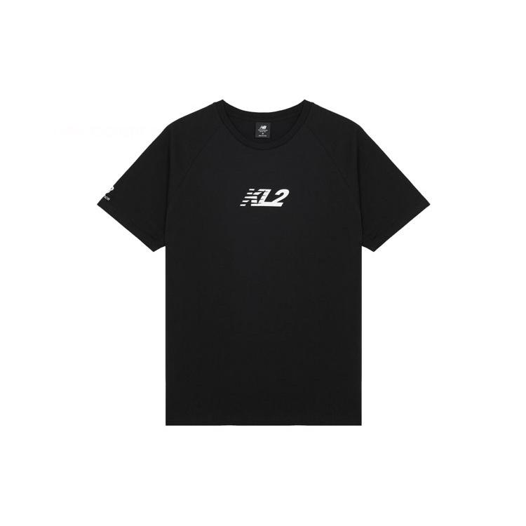 New Balance Men s New Balance Alphabet Sports Round Neck Short Sleeve Black MT13589-BK L