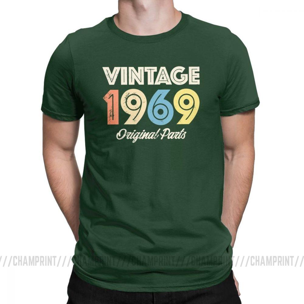 Vintage Retro 1969 Birthday Original Parts 50 Years Old 50Th Birthday Gift T Shirt For Male