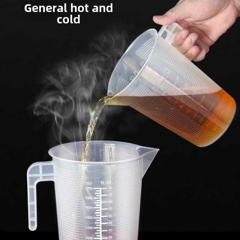 1000/5000ml Food Grade Plastic Liquid Graduated Container Beaker Lidless Clear Thickened Restaurant Sustainable Measuring Cups