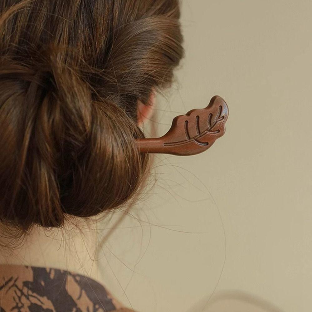 Butterfly Wooden Hair Stick Cat Hanfu Headwear Cute Chinese Style Hairpin  Hairstyle Design Tool