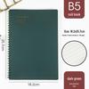 Morandi Coil Notebook with Frosted PP Cover and Horizontal Line Grid for Students
