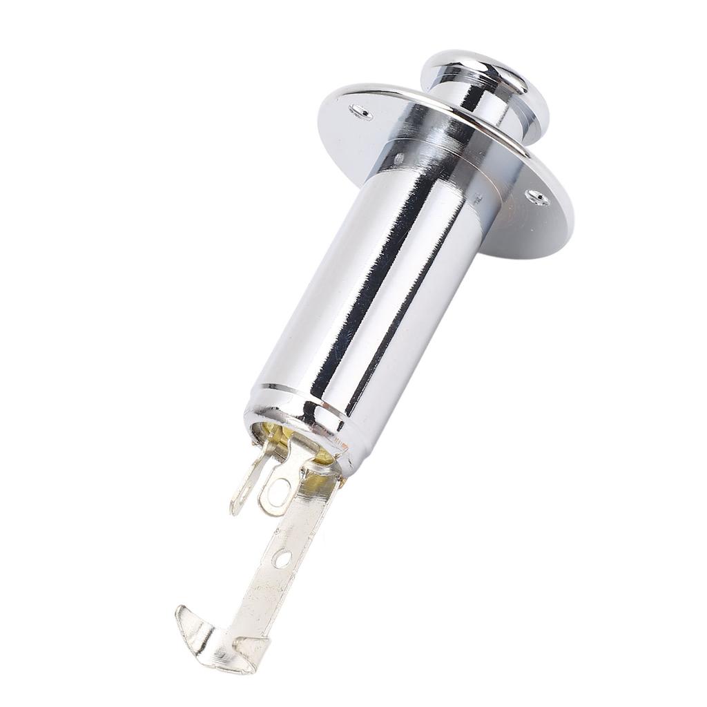 6.35mm Guitar Output Socket Metal Construction Endpin Pickup Socket for Acoustic Electric Guitars