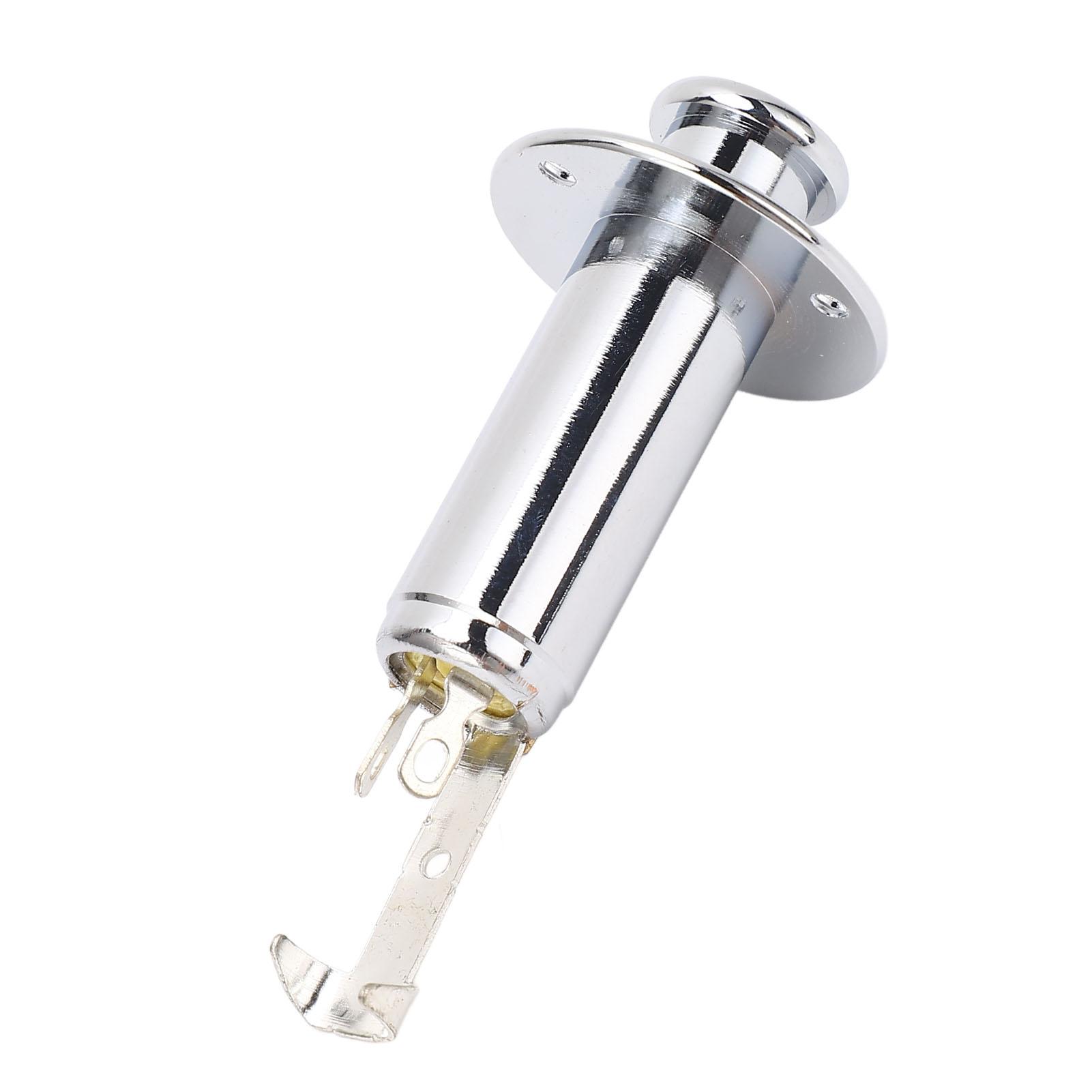 6.35mm Guitar Output Socket Metal Construction Endpin Pickup Socket for Acoustic Electric Guitars