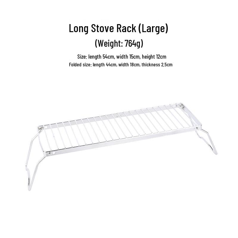 Přenosný skládací nerezový stojan na kempingový gril