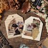Yuezhen Waterproof PET Film Sticker Book: Creative Wood-Themed Journal Stickers