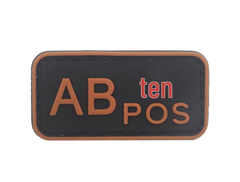 Blood Type Velcro PVC Patch - A, AB, O, B+ In Stock