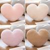 1PC 30×40cm Soft Pink Heart Pillow Cute Decorative Cushion for Valentines Day Birthday Gift Indoor Office Sofa Bed Waist Support