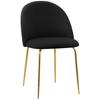 Fargo Gold Velvet Black Velvet Chair