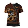 Retro Ocean Animal Pattern T-Shirt For Men Tentacle Organism 3D Printed T Shirts Loose Short Sleeve Tees Round Neck Street Tops