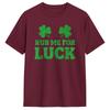 StPatricks Day Rub Me for Luck Shamrocks Shenanigans Mens T Shirts Casual Tees Short Sleeve TShirts Cotton Printed Clothing