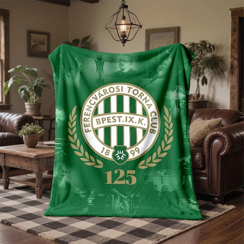 Ferencvaros Print Flannel Blanket Soft Warm Sofa Bed Throw Blanket For Home Office Bedroom