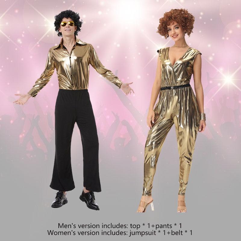 Unisex Polyesterfaser Kostüm für Spiel, Anime und Cosplay, Retro Europäischer und Amerikanischer Disco-Stil