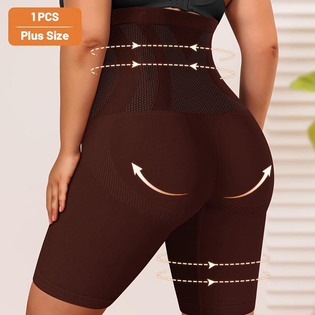 1-Pack Plus Size Panties, High-Waisted Tummy Control, & Butt Lifting, Seamless Women's Underwear, Briefs & Boxer Briefs