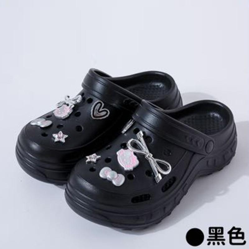 New hole shoes women's indoor and outdoor stepping on shit feeling comfortable and breathable eva slippers thick-soled slippers wholesale