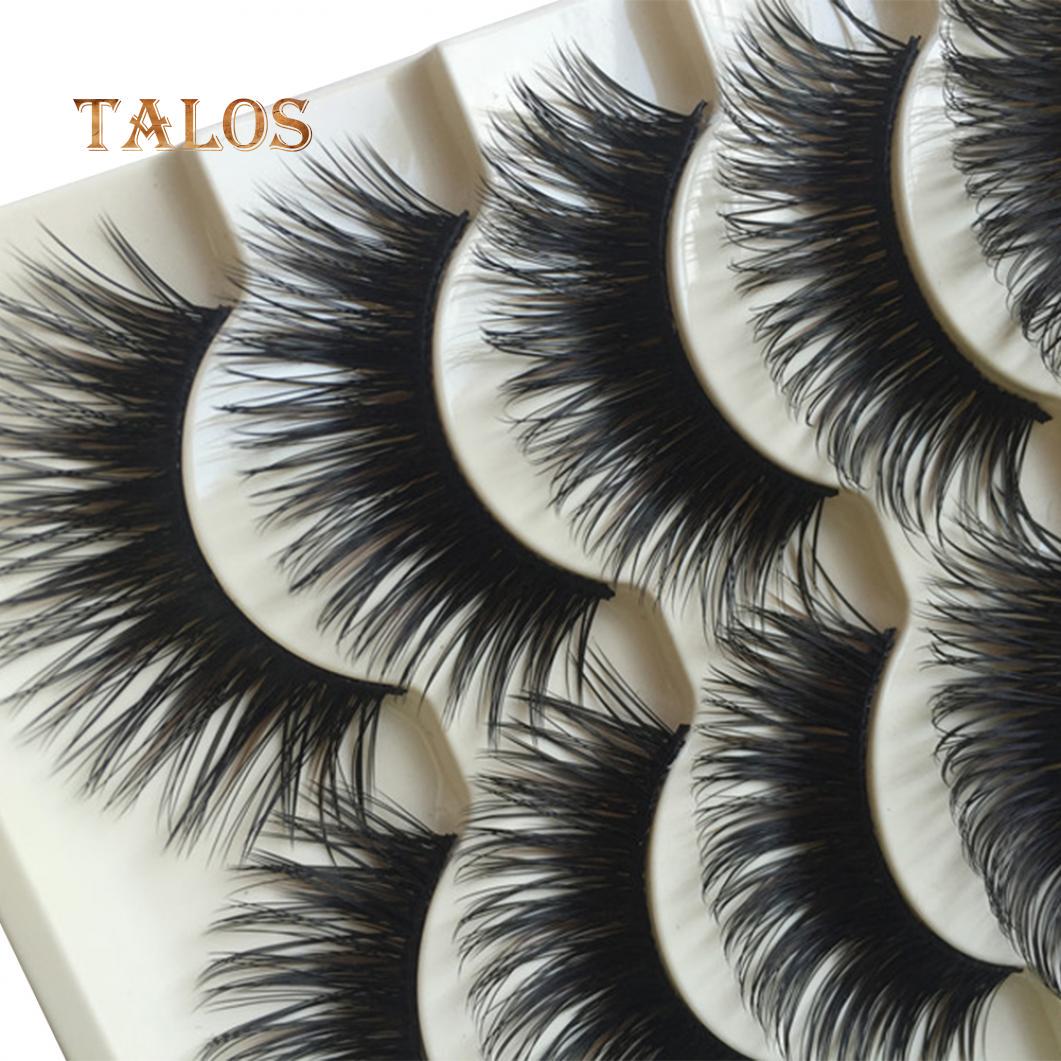 5 пар модных длинных густых ресниц поддельные перекрестные ресницы красота инструмент — фото 4