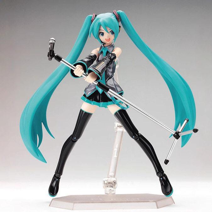 Hatsune Miku  New Anime Girl Figure Figma 014 Virtual Singer Miku Joint Movable Model Statue Toys Doll