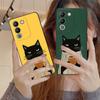 Cute Coffee Cat Matte TPU Mobile Phone Case for VIVO Y77 76 75 74 73 72 58 56 55 51 50 38 36 Y19 Y18 Y03 Y01 5G Colorful Cover