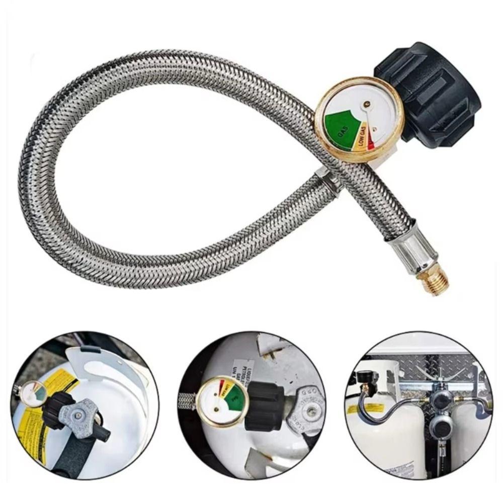 Instrument Propane Regulator Kit Stainless Steel Outdoor Regulator Stainless Steel Hose Kit  RV