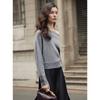 ELLE Women's Lambswool Off-Shoulder Knit Sweater