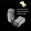 1000Mbps Cat6 Cat5e RJ45 Plug Ethernet Cable Connector Male Lan Network 8P8C STP Shielded Terminals Cat 5 Gold Plated 100pcs