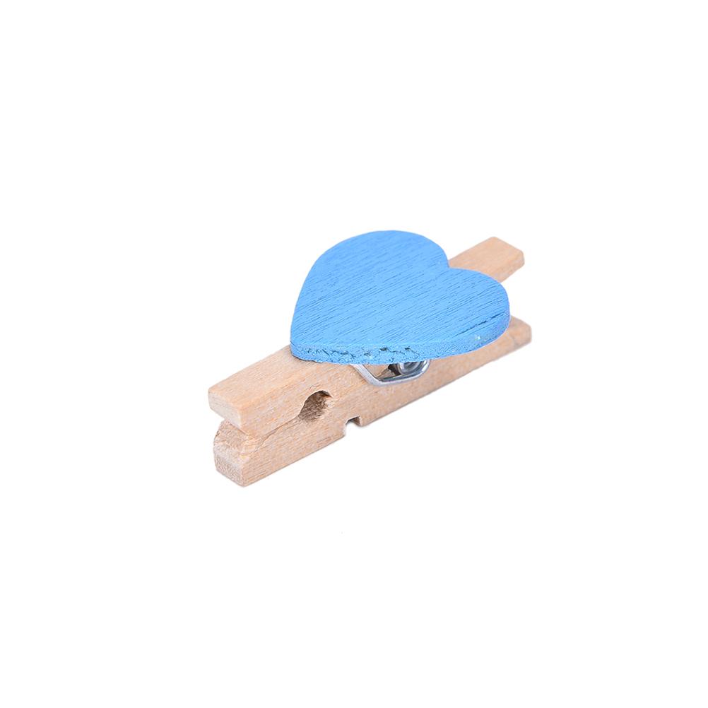 Clothespin Office Supplies Craft Clips DIY Clothes Paper Peg Clothespin Colored Mini Love Heart Wooden 20pcs 3.5x0.7cm Wood
