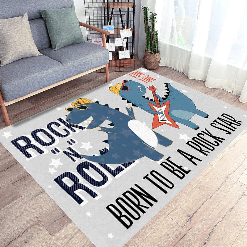 Cartoon Dinosaur Playmat Rug Cartoon Animal Rug Teen Girl Room Decor Baby Girl Room Decor Playroom Rug Floor Mat