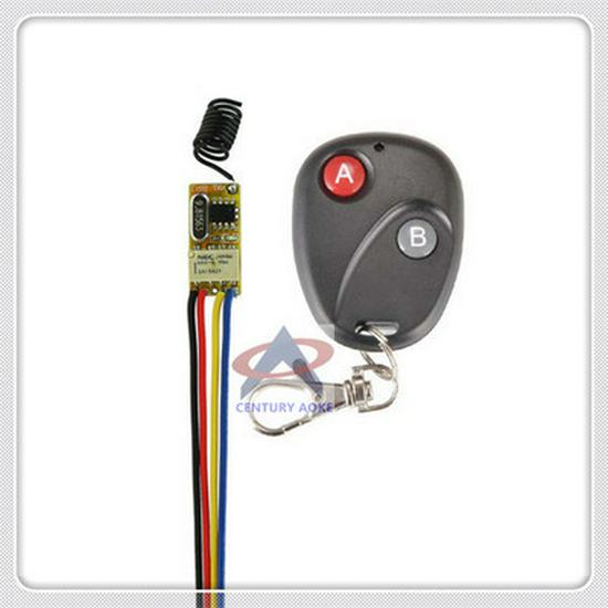 Wireless Mini Power Switch Controller, Single Channel Remote, 3.7V-12V Learning Code Light Controller Remote Light Switch
