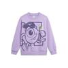 Li Ning Disney Pullover Crew Neck Loose Fit Fleece Lined Long Sleeved Sweatshirt Women's Vero Rose Purple AWDT812-1