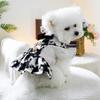 Pet Circle, Pet Clothing Dog Cat Clothing Clothing Love Fragrant Skirt - Black and White Grid