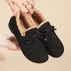 Warm snow boots women, winter new fashion casual one-pedal loafers piled thickened women's cotton shoes